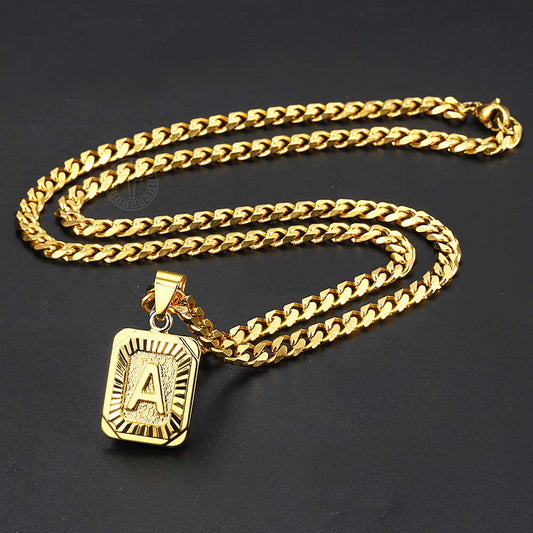 A-Z Gold Initial Pendant Necklace